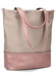 Zwei Torebka "J145" w kolorze beżowym - 37 x 36 x 15 cm rozmiar: onesize. Brązowe shopper bag Zwei, bez wzorów, z materiału, na ramię, bez dodatków. Za 131.43 zł.