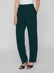 Vila Spodnie materiałowe 14084357 Zielony Wide Leg. Zielone spodnie materiałowe Vila, bez wzorów, z materiału. Za 49.99 zł.