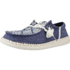 HEYDUDE Damskie Mokasyny Wendy Funk Coastal Jute. Niebieskie mokasyny Hey dude, bez wzorów, z materiału. Za 199.00 zł.