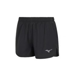 Szorty damskie Mizuno MZNRB Split. Czarne szorty sportowe Mizuno, bez wzorów, do biegania. Za 161.00 zł.