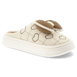 Beżowe Kapcie Filippo Ciepłe Damskie Buty Po Domu. Brązowe kapcie Filippo, bez wzorów. Za 79.99 zł.