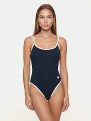Tommy Hilfiger Body UW0UW06275 Granatowy Slim Fit. Niebieskie body i gorsety Tommy Hilfiger, bez wzorów, z bawełny, bez ramiączek. Za 249.99 zł.