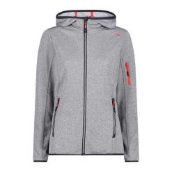 Polar z kapturem dla kobiet CMP. Szare bluzy z polaru CMP, bez wzorów, z polaru, trekkingowe. Za 274.00 zł.