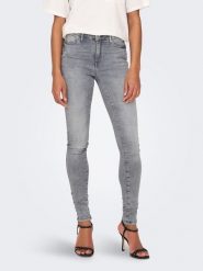 ONLY Dżinsy - Skinny fit - w kolorze szarym rozmiar: M/L30. Szare jeansy ONLY, l, z aplikacjami, z bawełny, klasyczne. Za 149.66 zł.