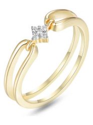 Les Petites Précieuses Pozłacany pierścionek z cyrkoniami rozmiar: 60. Żółte pierścionki Les Petites Précieuses, z cyrkonią, pozłacane. Za 100.99 zł.