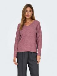ONLY Sweter w kolorze jasnoróżowym rozmiar: XS. Różowe swetry ONLY, xs, bez wzorów, prążkowane, bez ramiączek. Za 61.60 zł.