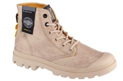 Buty sportowe Sneakersy unisex, Palladium Pampa Surplus. Brązowe buty treningowe Palladium, bez wzorów, z materiału, bez zapięcia, trekkingowe. Za 399.99 zł.