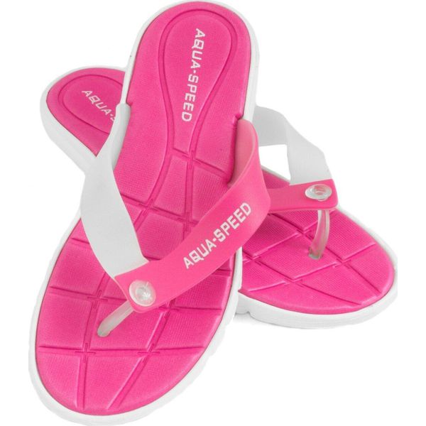 Japonki basenowe damskie Aqua Speed Bali. Czerwone japonki Aqua-Speed, bez wzorów, sportowe. Za 36.99 zł.