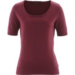 Sweter, krótki rękaw bonprix czerwony klonowy. Swetry marki INESIS. Za 37.99 zł.