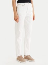Calvin Klein Jeans Jeansy LV047F703G Biały Regular Fit. Białe jeansy Calvin Klein Jeans, bez wzorów, z bawełny. Za 409.99 zł.