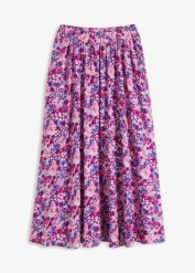 Spódnica maxi z czystej wiskozy. Fioletowe spódnice bonprix, bez wzorów, z wiskozy, maxi. Za 122.99 zł.