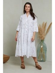 Curvy Lady Sukienka w kolorze białym rozmiar: 48/50. Białe sukienki Curvy Lady, na co dzień, bez wzorów, z bawełny, klasyczne, bez kołnierzyka, bez ramiączek, maxi, proste. Za 186.63 zł.