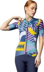 Koszulka rowerowa damska Alé Cycling PR-E Games. Niebieskie t-shirty sportowe ALÉ CYCLING, m, bez wzorów, z elastanu, bez ramiączek, na fitness i siłownię. Za 499.80 zł.