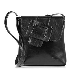 Torebka skórzana damska listonoszka DAN-A T123 czarna. Czarne shopper bag DAN-A, bez wzorów, ze skóry, eleganckie, bez dodatków. Za 249.99 zł.
