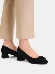 Lasocki Czółenka CEO-HY7165-1 Czarny. Czarne czółenka Lasocki, bez wzorów, ze skóry, bez obcasa, bez zapięcia. Za 239.99 zł.