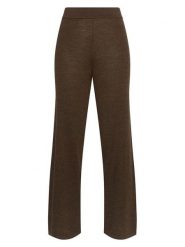 MOSS COPENHAGEN Wełniane spodnie "Nema" w kolorze ciemnobrązowym rozmiar: XS/S. Brązowe spodnie materiałowe Moss Copenhagen, bez wzorów, z materiału, z podwyższonym stanem. Za 239.86 zł.
