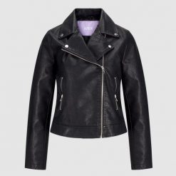 Kurtka JJXX Gail Biker Jkt Czarna. Czarne kurtki JJXX, s, bez wzorów, z denimu, wizytowe, bez kaptura. Za 211.46 zł.