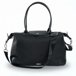 Nylonowa Torba damska shopper Solier FB48 Lestia czarna. Czarne torby sportowe bez wzorów, z nylonu, na ramię, duże. Za 152.00 zł.
