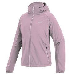 Damska wiatroodporna kurtka typu softshell z kapturem Bourda. Zielone kurtki przejściowe sportowe Regatta, m, bez wzorów, z materiału, z kapturem, trekkingowe. Za 264.50 zł.