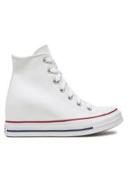 Converse Trampki Chuck Taylor All Star Wedge Platform A11908C Biały. Białe trampki Converse, bez wzorów, z materiału, retro, bez zapięcia. Za 269.99 zł.