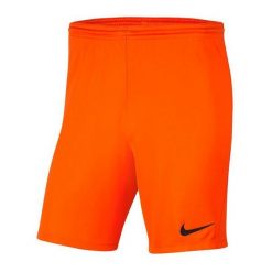 Spodenki Z Dzianiny Dla Dzieci Park III. Brązowe szorty Nike, bez wzorów, z dzianiny, sportowe. Za 97.99 zł.