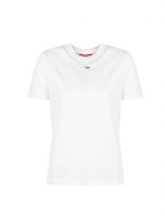 Diesel T-shirt "T-Reg" | A07239-0AJAX | Kobieta | Biały. Białe t-shirty Diesel, uniwersalny, bez wzorów, z bawełny, eleganckie, bez kołnierzyka, bez ramiączek. W wyprzedaży za 149.00 zł.