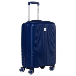 Kabinowa, granatowa walizka podróżna z teleskopowym uchwytem Peterson PTN PP-09-W. Walizki Peterson. Za 154.99 zł.