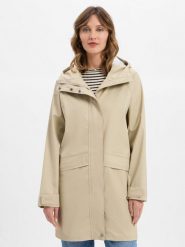 Didriksons Damska kurtka przeciwdeszczowa - Elly Kobiety beżowy jednolity, 42. Brązowe kurtki Didriksons, bez wzorów, eleganckie, bez kaptura. Za 499.95 zł.