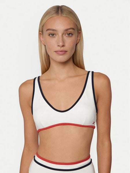 Tommy Hilfiger Góra od bikini UW0UW06374 Écru. Białe bikini Tommy Hilfiger, bez wzorów, z syntetyku. Za 177.99 zł.
