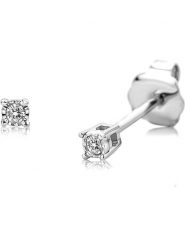 Diamant Exquis Złote kolczyki-wkrętki z diamentami rozmiar: onesize. Szare kolczyki Diamant Exquis, z diamentem, złote. Za 441.31 zł.