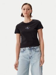 Calvin Klein Jeans T-Shirt Gradient Monologo J20J225252 Czarny Slim Fit. Czarne t-shirty Calvin Klein Jeans, xl, bez wzorów, z bawełny, bez kołnierzyka, bez ramiączek. Za 89.99 zł.