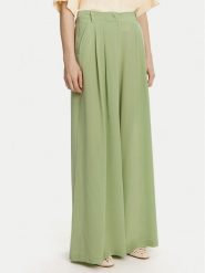 Marella Spodnie palazzo Sedia 2513131142 Zielony Wide Leg. Zielone spodnie materiałowe Marella, bez wzorów, z jedwabiu. Za 1,359.00 zł.