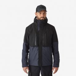 Second Life - Kurtka wędkarska Caperlan FJ 500 wodoodporna - Stan Dobry. Czarne kurtki CAPERLAN, l, bez wzorów, z materiału, z kapturem. Za 261.99 zł.