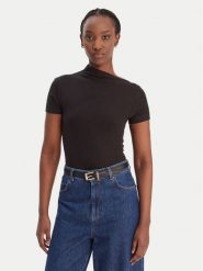 Guess Bluzka W6RP16 KD012 Czarny Regular Fit. Czarne bluzki Guess, l, z aplikacjami, z syntetyku, bez kołnierzyka, bez ramiączek. Za 219.99 zł.