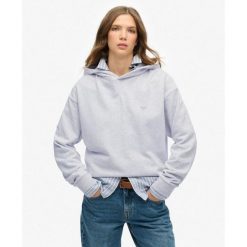 Bluza z kapturem Studios. Niebieskie bluzy z kapturem Superdry, bez wzorów, z kapturem. Za 311.80 zł.