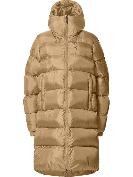 Haglöfs Płaszcz pikowany "Long Mimic III" w kolorze karmelowym rozmiar: XS. Brązowe płaszcze Haglöfs, s, bez wzorów, z materiału, bez kaptura. Za 524.62 zł.