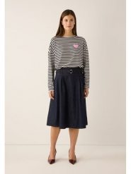 More & More Spódnica w kolorze granatowym rozmiar: 32. Niebieskie spódnice More & More, bez wzorów, z bawełny, midi. Za 188.85 zł.