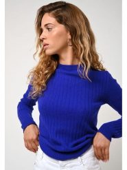 AUTHENTIC CASHMERE Kaszmirowy sweter "Bella" w kolorze niebieskim rozmiar: S. Niebieskie swetry AUTHENTIC CASHMERE, s, bez wzorów, z kaszmiru, bez ramiączek. Za 354.10 zł.
