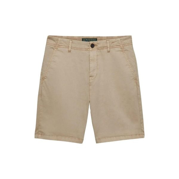 Szorty damskie Superdry. Brązowe szorty sportowe Superdry, bez wzorów, z materiału, trekkingowe. Za 237.25 zł.