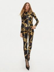 Versace Jeans Couture Kombinezon 77HAN006 Czarny Slim Fit. Czarne sukienki Versace Jeans Couture, bez wzorów, z jeansu, bez kołnierzyka, bez ramiączek. Za 929.99 zł.