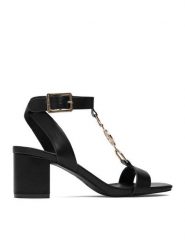 Beverly Hills Polo Club Sandały CEO-LS6450-06 Czarny. Czarne sandały Beverly Hills Polo Club, bez wzorów, ze skóry, bez obcasa, na słupku, bez zapięcia. Za 199.99 zł.