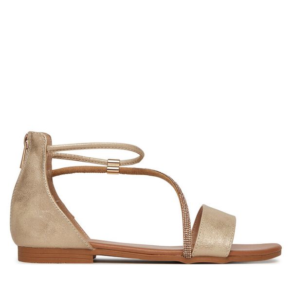 Sandały JENNY. Żółte sandały Jenny, bez wzorów, bez obcasa, na płaskiej podeszwie, bez zapięcia. Za 99.99 zł.