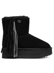 Liu Jo Śniegowce SF5109 PX002 Czarny. Czarne śniegowce Liu Jo, bez wzorów, ze skóry, bez zapięcia. Za 429.99 zł.