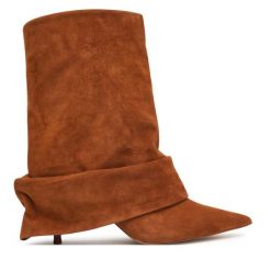 Botki Aldo. Brązowe botki Aldo, bez wzorów, bez obcasa, na szpilce, bez zapięcia. Za 729.99 zł.