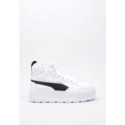 Tenisówki Puma Model Karmen Mid Kolor Biały. Białe trampki Puma, bez wzorów, z materiału, sportowe, za kostkę, bez zapięcia. Za 499.99 zł.