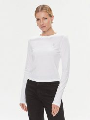 Calvin Klein Jeans Bluzka Embro Badge J20J222884 Biały Regular Fit. Białe bluzki Calvin Klein Jeans, s, bez wzorów, z bawełny, bez kołnierzyka, bez ramiączek. Za 169.99 zł.