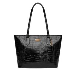 Torebka DeeZee. Czarne shopper bag DeeZee, bez wzorów, bez dodatków. Za 149.99 zł.