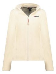 Geographical Norway Kurtka polarowa "Tug" w kolorze kremowym rozmiar: M. Brązowe kurtki Geographical Norway, m, bez wzorów, z polaru, bez kaptura. Za 83.22 zł.