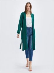 Orsay Kardigan w kolorze ciemnozielonym rozmiar: L. Zielone swetry Orsay, l, bez wzorów, z tkaniny, bez ramiączek. Za 102.95 zł.