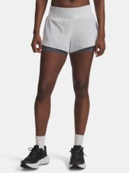 Damskie szorty Under Armour UA Launch Pro 3in 2w1-GRY. Szare szorty sportowe Under Armour, bez wzorów, z materiału, na fitness i siłownię. Za 267.25 zł.